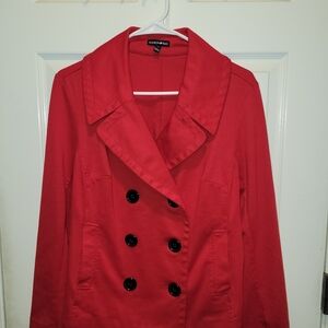 Fashion Bug Women's Vibrant Red Peacoat